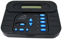 Hayward GLX-PL-LOC-P-4 black control panel with blue buttons and digital display