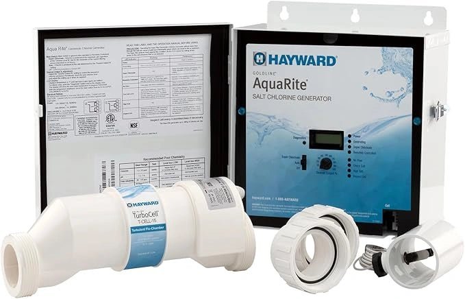 Hayward AquaRite salt chlorine generator on a white background
