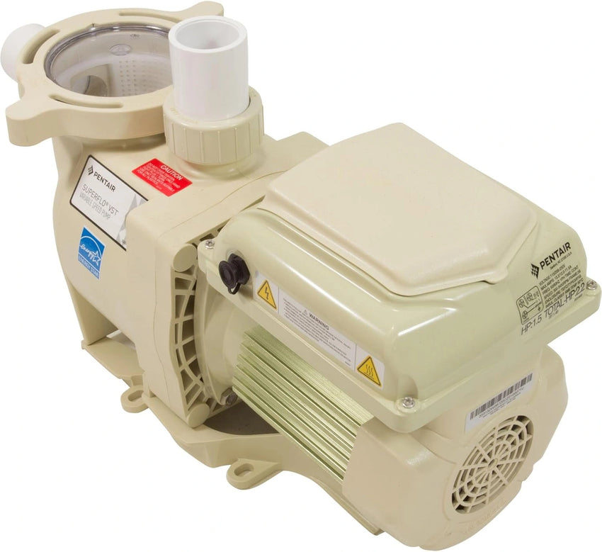 Beige Pool Pump on White Background