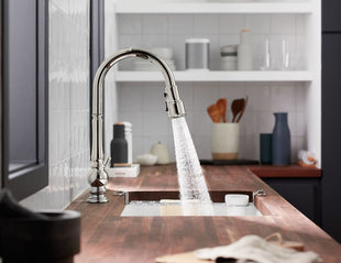 KOHLER K-99259-VS Artifacts Kitchen Faucet with Pull-Down Spray, Vibrant Stainless