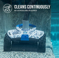 Hayward TracVac Lightweight Automatic Suction Vacuum Cleaner with Hose and Valve for In-Ground Pools, White