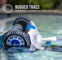 Hayward TracVac Lightweight Automatic Suction Vacuum Cleaner with Hose and Valve for In-Ground Pools, White