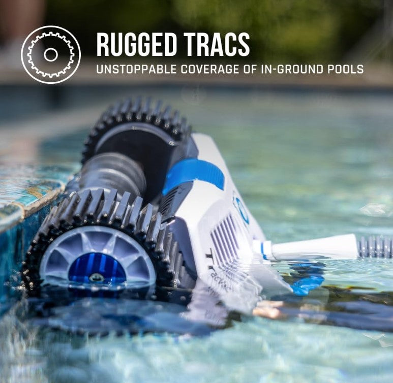 Hayward TracVac Lightweight Automatic Suction Vacuum Cleaner with Hose and Valve for In-Ground Pools, White