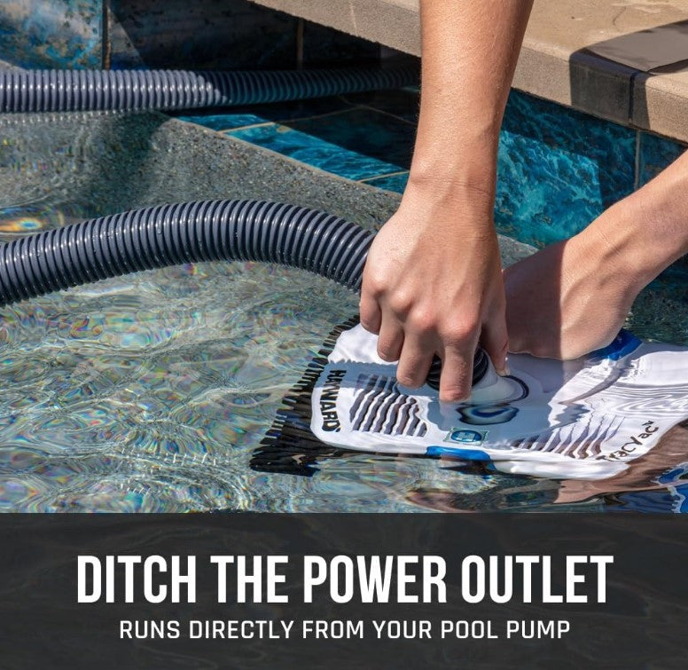 Hayward TracVac Lightweight Automatic Suction Vacuum Cleaner with Hose and Valve for In-Ground Pools, White