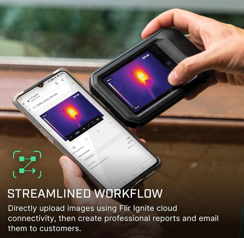 FLIR C5 Compact Thermal Imaging Camera with Wifi: High Resolution Infrared Imager for Inspection, Electrical/ Mechanical, Building, and HVAC Applications