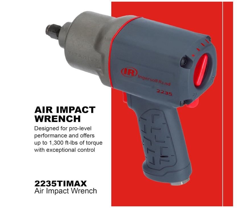 Ingersoll Rand 2235TiMAX 1/2-Inch Drive Air Impact Wrench with Up to 1,350 ft-lbs Torque