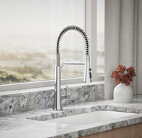 KOHLER 23765-CP Tone Semi-Professional Kitchen Faucet, Polished Chrome