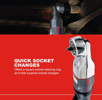 Ingersoll Rand 2015MAX 3/8-Inch Right Angle Pneumatic Air Impact Wrench, 180 ft-lbs Torque, Gray