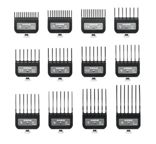 Andis electric razor tips on a white background