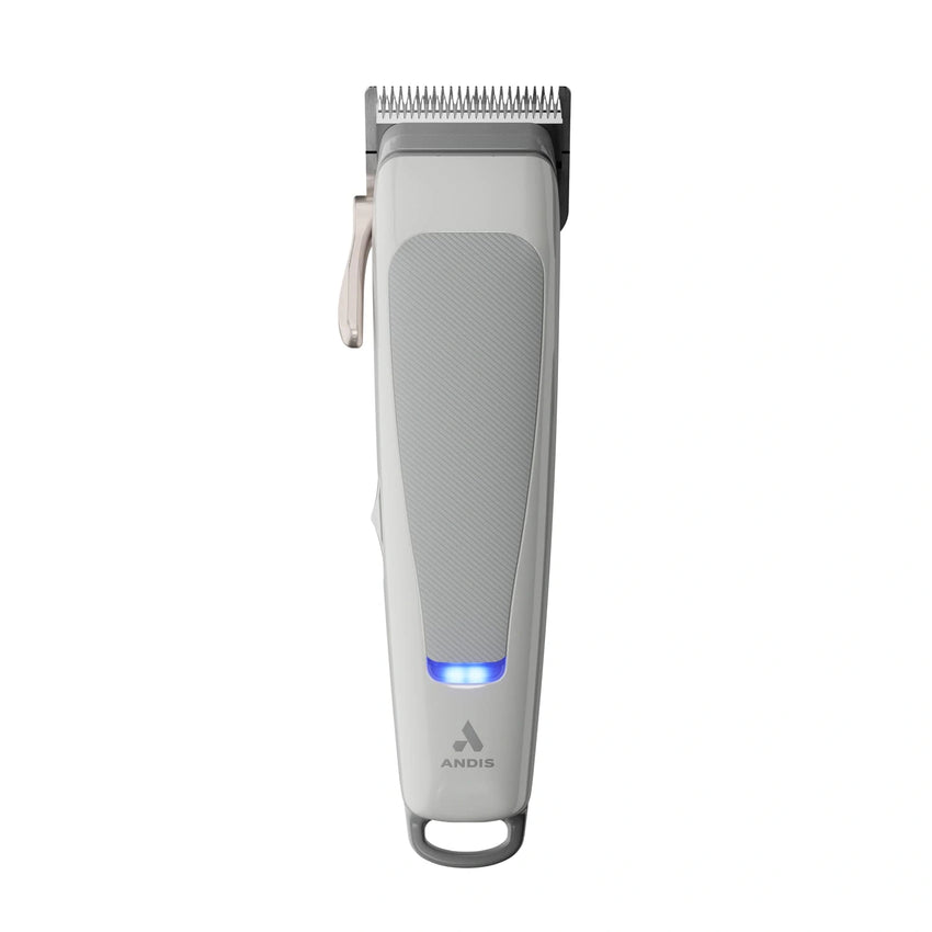 Gray hair clipper with Andis logo on a white background
