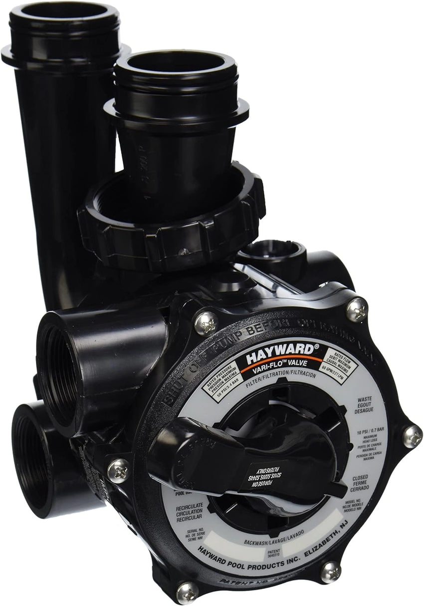 Front view of Hayward SP0710X62 Pro-Series 1-1/2" Vari-Flo Control Valve with Gauge
