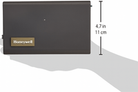 Honeywell device with dimensions indicated on a white background