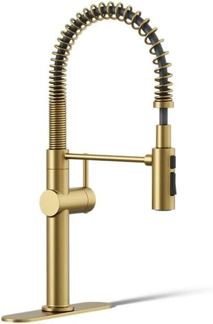 KOHLER Crue 22973-2MB Kitchen Faucet with Pull Down Spring Spout