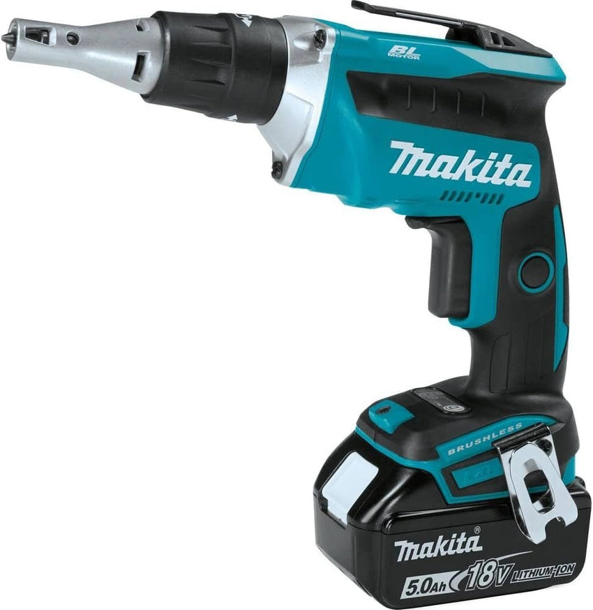 Makita cordless drill on a white background