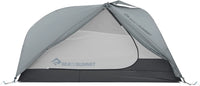 Gray camping tent with Sea to Summit logo on a white background