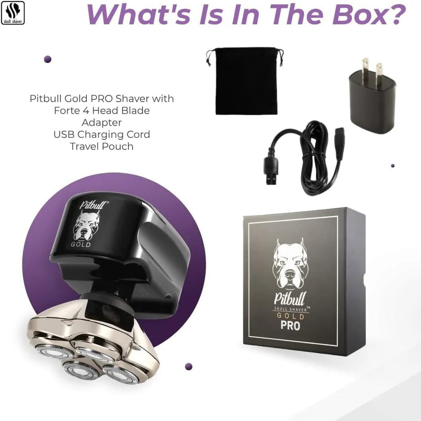 Pitbull Gold electric shaver with the whole set