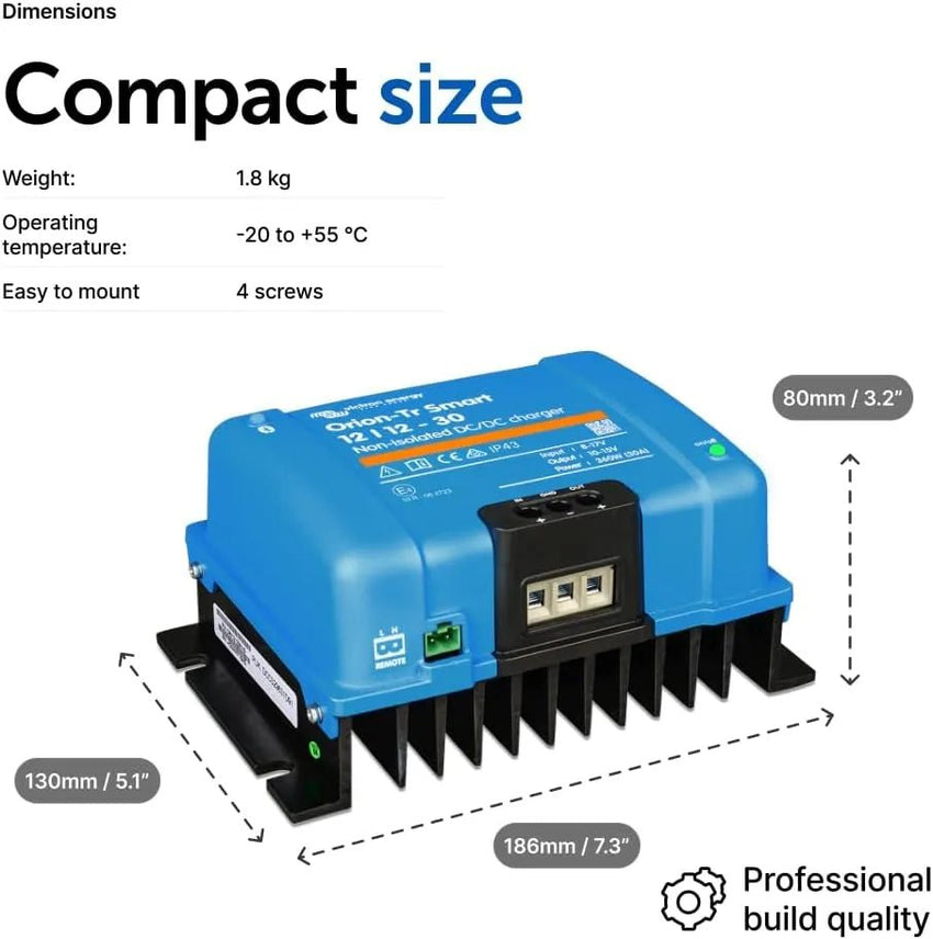 Blue Victron Energy Orion-Tr Smart DC/DC charger with Dimensional Grid